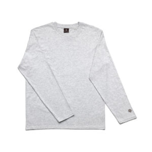 T-shirt manches longues Checkerboard – Gris chiné
