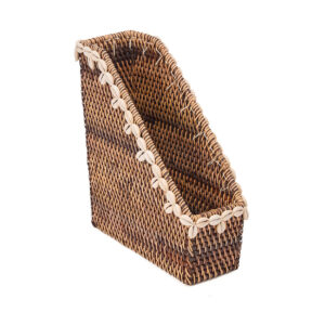 Organiseur en rotin et coquillages