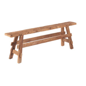 Banc rustique en teck naturel