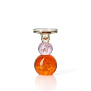 Bougeoir en verre bullé Bubble Jewel