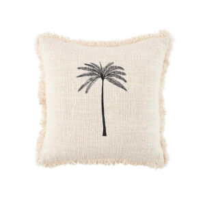 Housse de coussin Gili Palmier – Noir naturel