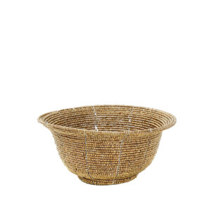 Coupe tressée perlée – Or – S