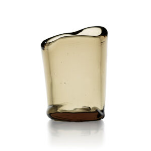Bougeoir en verre Nocturne – Charbon – Grand