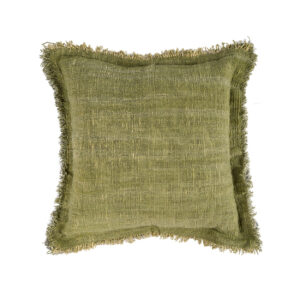Housse de coussin à franges Jungle - Vert