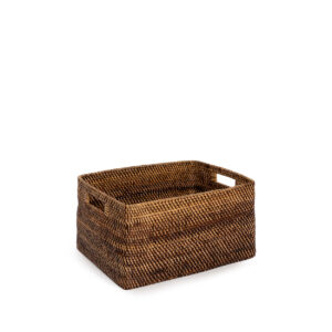 Panier à magazines Colonial en rotin naturel – M