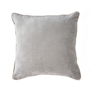 Housse de coussin en velours – Gris – 50x50