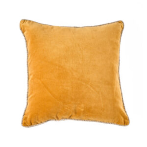 Housse de coussin en velours – Moutarde 50x50