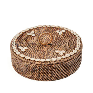 Panier compartimenté en rotin naturel