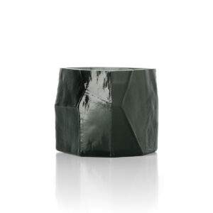 Bougeoir en verre fumé Olivine