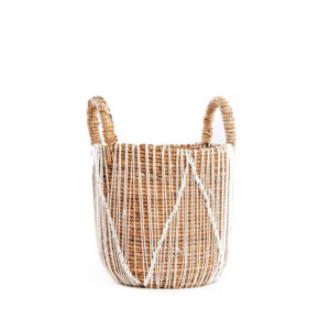 Panier en macramé tressé – S