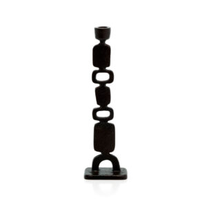 Bougeoir Totemo Noir – Grand modèle