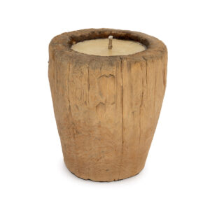 Bougeoir tronc d'arbre naturel