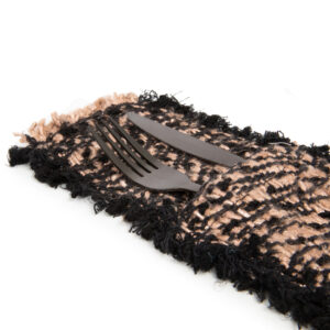 Porte-couverts en coton – Noir & Cuivre — vue 2