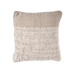 Housse de coussin en lin naturel