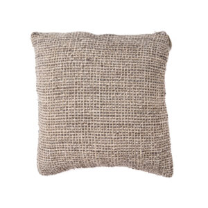 Housse de coussin en lin naturel – Noir naturel