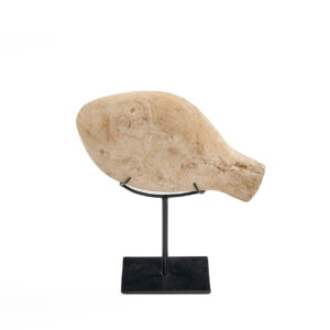 Poisson décoratif en pierre sur socle – S