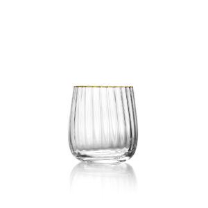 Verre tumbler bord doré