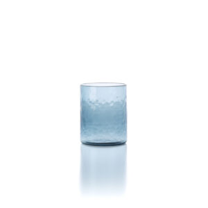 Grand verre tumblers bleu martelé Azure