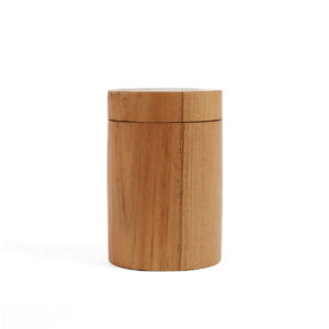 Pot en bois de teck avec couvercle – M