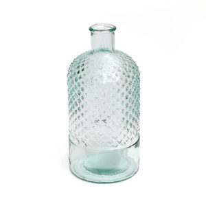 Bouteille en verre soufflé Zuanshí – Bleue – M