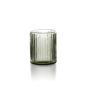 Verre à eau côtelé – Charcoal