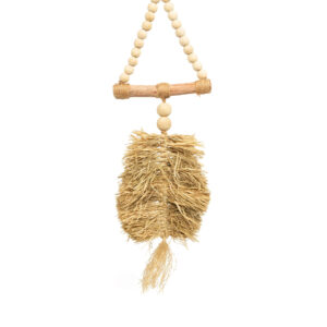 Pompon en raphia triangle