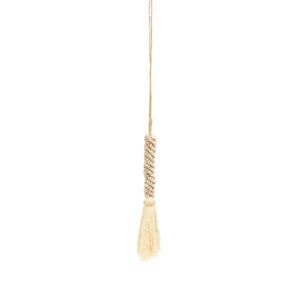Pompon coquillages et coton – Naturel
