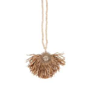 Pompon en raphia naturel Tajoe
