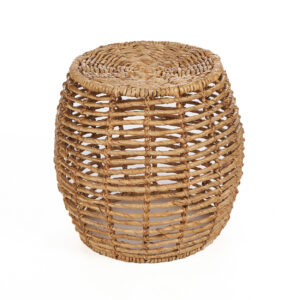 Tabouret Gustih en feuille de bananier – Naturel