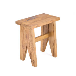 Tabouret Siku en teck naturel