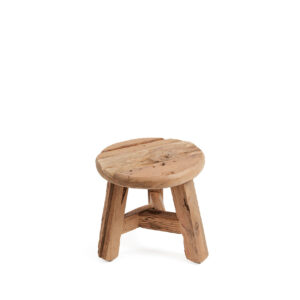 Tabouret Yatai en teck recyclé – Naturel – S