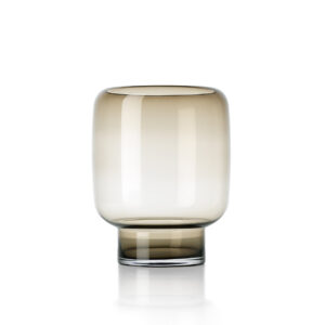 Vase cube fumé – Marron – Grand