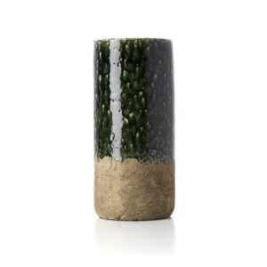 Vase cylindre vert mousse – Grand format
