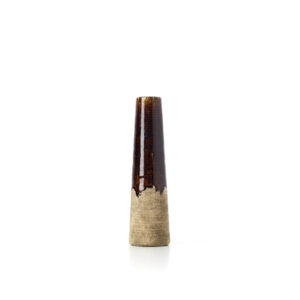 Vase cône Amber – Grès brun – S