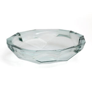 Bol Origami en verre recyclé – Bleu – Grand