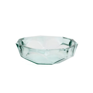 Bol Origami en verre recyclé – Bleu – M
