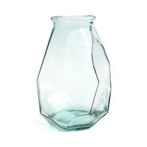 Vase Origami Long — Bleu