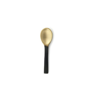 Mini cuillère à sel en laiton – Noir & Or