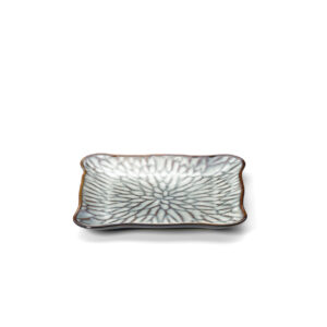Assiette Carrée Lotus Ice - Gris Brun - M