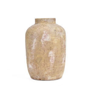 Vase en céramique artisanale crème — M