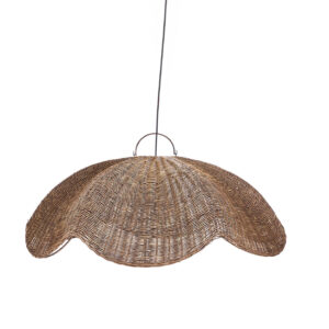 Suspension The Wave – Rotin Noyer Foncé – Grand Format