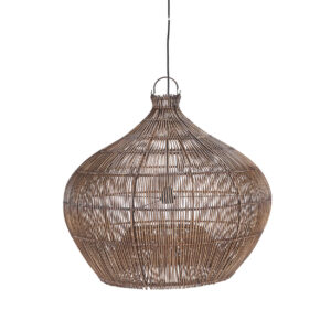 Suspension Calebasse Rotin Noyer Foncé – Taille M
