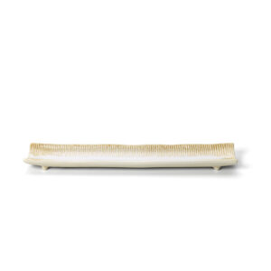 Plat long en céramique Da Rocha – Blanc Miel
