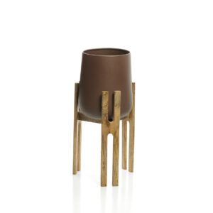 Cache-pot racine bifurquée — Brun naturel — M