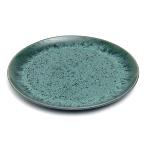 Assiette plate Aqua en grès