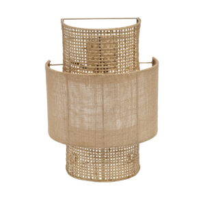 Applique murale en jute et rotin Bolly