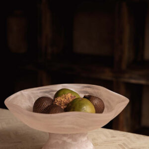 Coupe à fruits en résine – Rose & Blanc