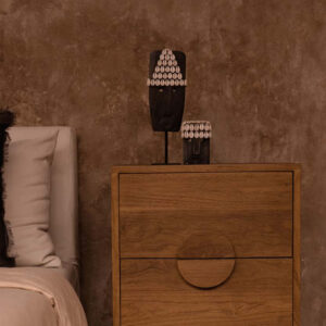 Table de chevet Eclipse en teck naturel