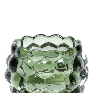 Bougeoir en verre recyclé Bubble Glow – Vert