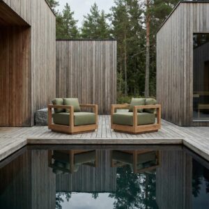 Fauteuil de jardin Umalas – Vert Algue — vue 2